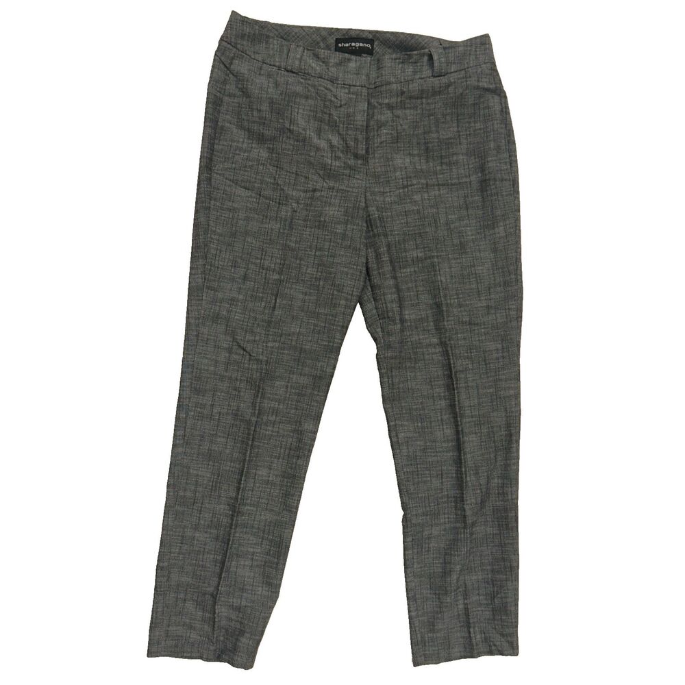 Sharagano Pants 12 Gray Woven Pocket Trouser Lightweight Slight‎ Taper Career